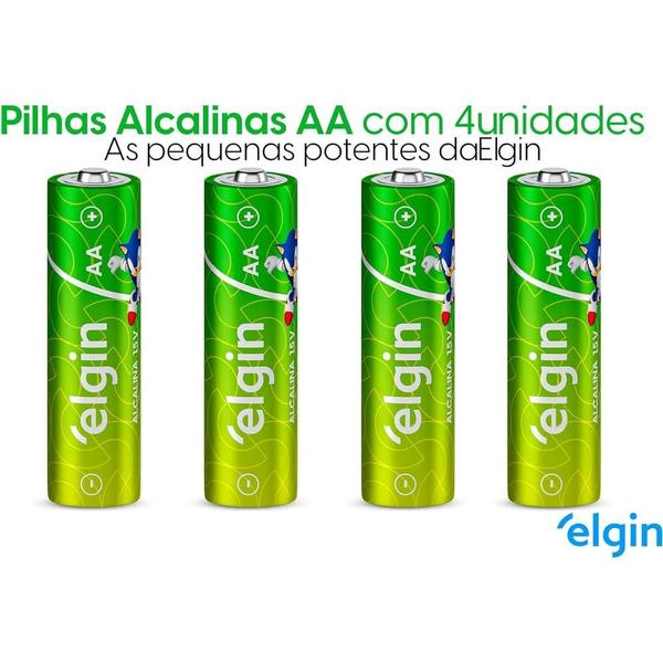 Imagem de Pilha Alcalina AA Pequena Cartela com 4 unidades Elgin