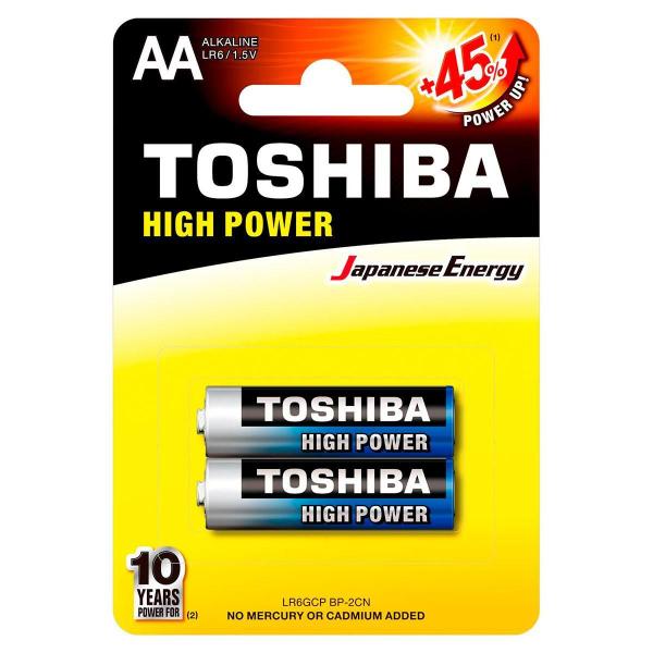 Imagem de Pilha Alcalina Aa Toshiba Lr6Gcp, Blister 2 Unidades, 1.5V