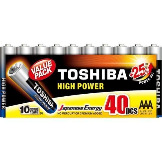 Imagem de Pilha Alcalina AAA 1,5V LR03GCP (C/40 Pilhas)Toshiba