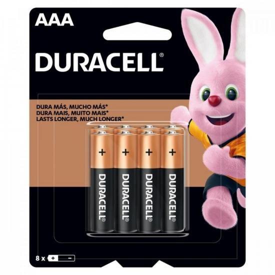 Imagem de Pilha Alcalina AAA MN2400B8 Duracell (cartela com 8 UNID.)