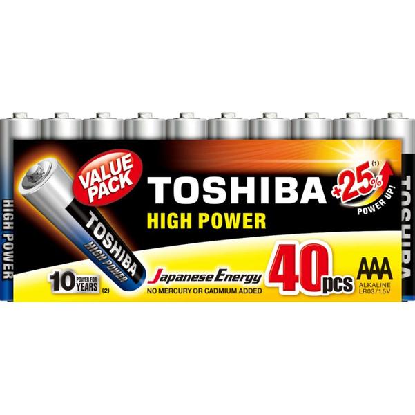 Imagem de Pilha Alcalina AAA Toshiba LR03GCP com 40