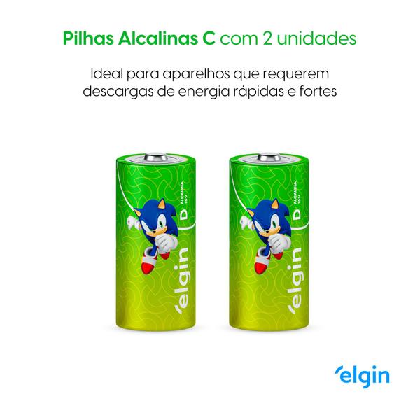 Imagem de Pilha Alcalina D Blister c/ 2 Unid Elgin Energy