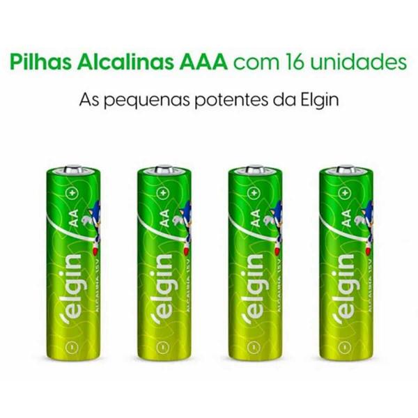 Imagem de Pilha Alcalina Pequena  AAA Com 16 Unids. Ele000000082352 Elgin