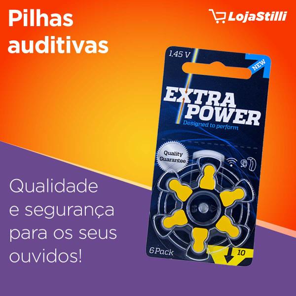 Imagem de Pilha Auditiva 10 Extra Power Bateria Pr70 kit 120 unidades