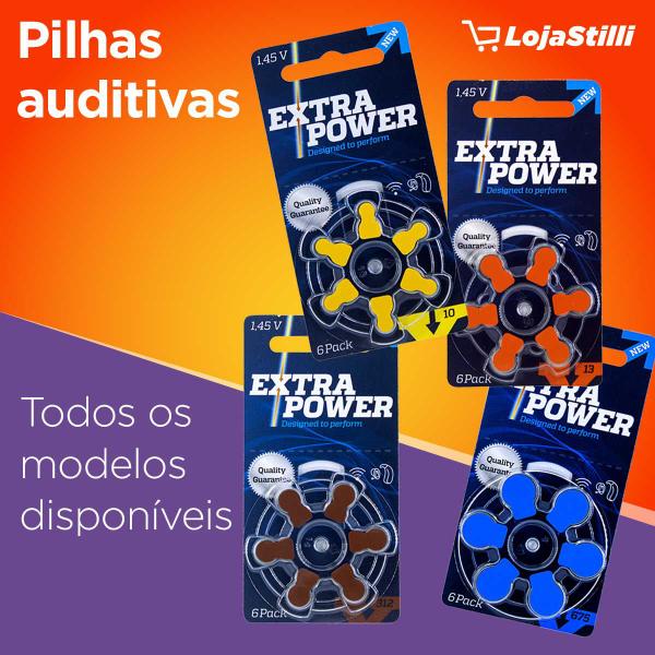 Imagem de Pilha Auditiva 10 Extra Power Bateria Pr70 kit 18 unidades