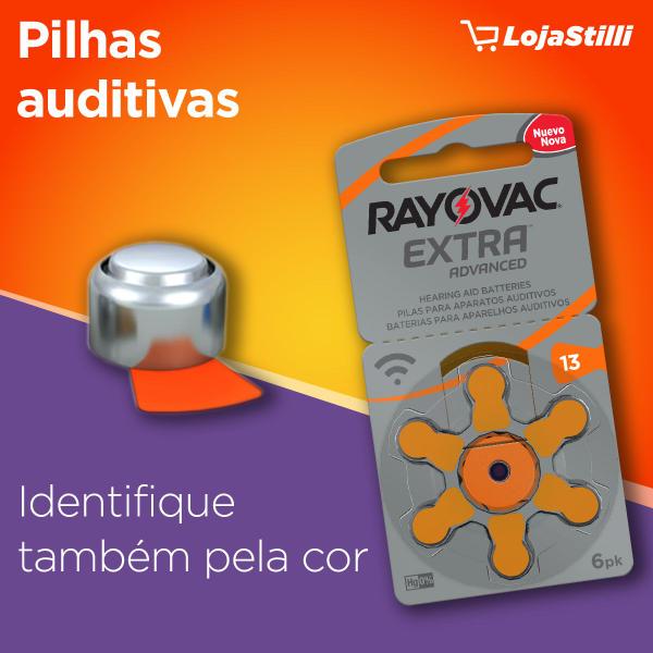 Imagem de Pilha Auditiva 13 Rayovac Bateria Pr48 6 unidades