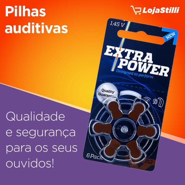 Imagem de Pilha Auditiva 312 Extra Power Bateria Pr41 kit 18 unidades