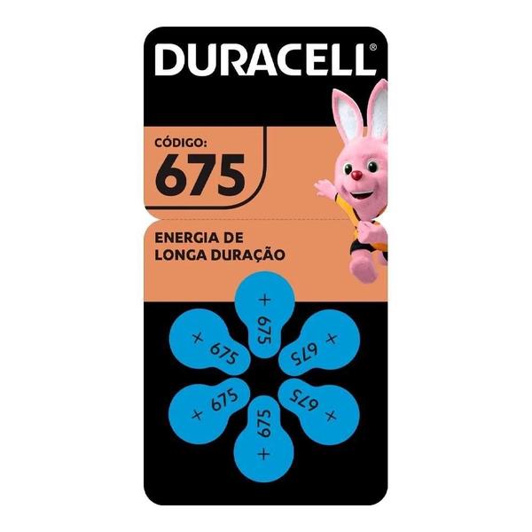 Imagem de Pilha Auditiva 675 Duracell Original C/6 Longa Duração