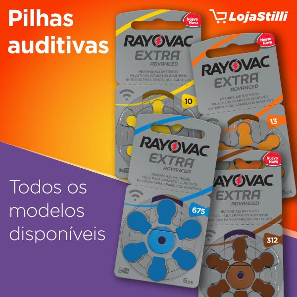 Imagem de Pilha Auditiva 675 Rayovac Bateria Pr44 Implant Coclear 6 unidades