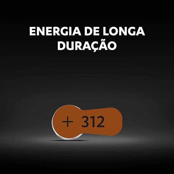 Imagem de Pilha Auditiva nº 312 Duracell com 6 Unidades