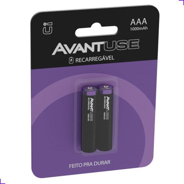 Imagem de Pilha avant recarregavel aaa 1000mah 2un