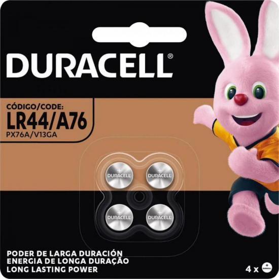 Imagem de Pilha Botão Alcalina 1,5v LR44 (C/4 Pilhas) Duracell