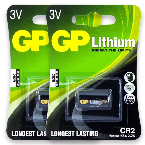 Imagem de Pilha CR2 3V GP Bateria Cilíndrica kit 2 unidades