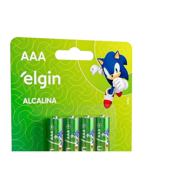 Imagem de Pilha Elgin Alcalina Aaa Palito Com 4 Pecas - 82155