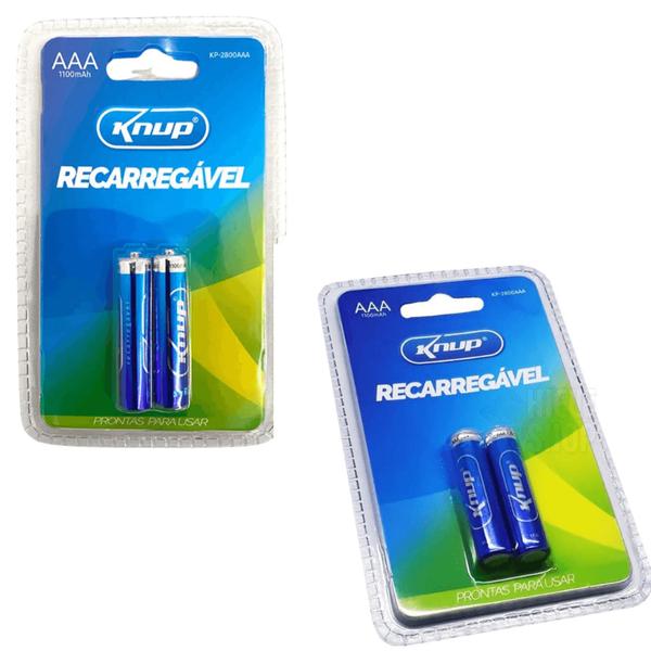 Imagem de Pilha knup recarregável kp-2800 c/2 aa 2700mah