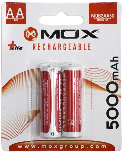 Imagem de Pilha Mox AA Recarregavel 5000 Mah com 2 Unidades