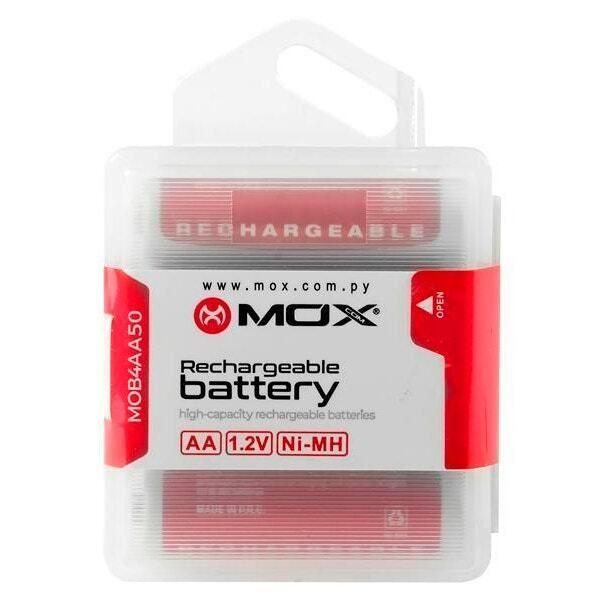 Imagem de Pilha Mox AA Recarregavel 5000MAH MOB4AA50 (4 Unidades)