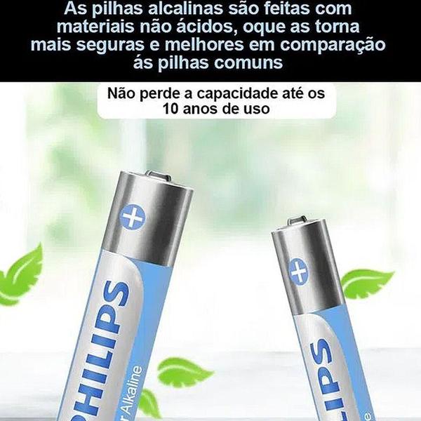 Imagem de Pilha Palito AAA Alcalina Philips Original Cartela C/ 10