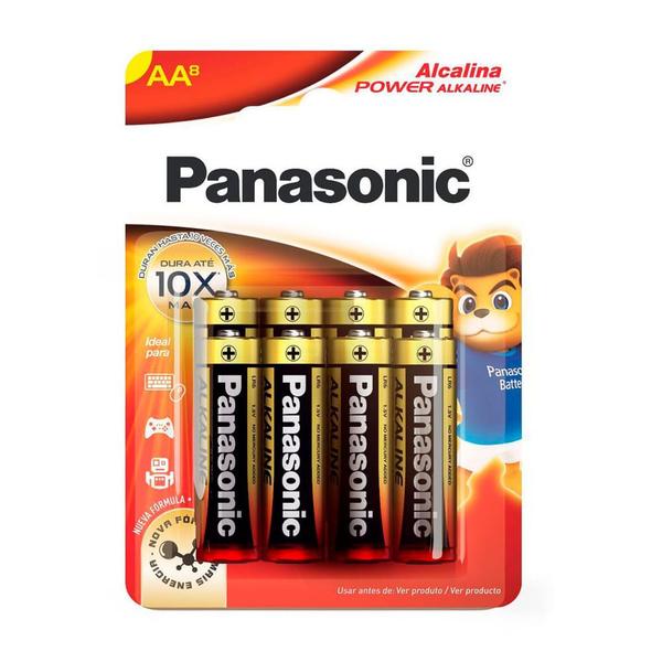 Imagem de Pilha Panasonic Alcalina AA Power Alkaline 8 Unidades