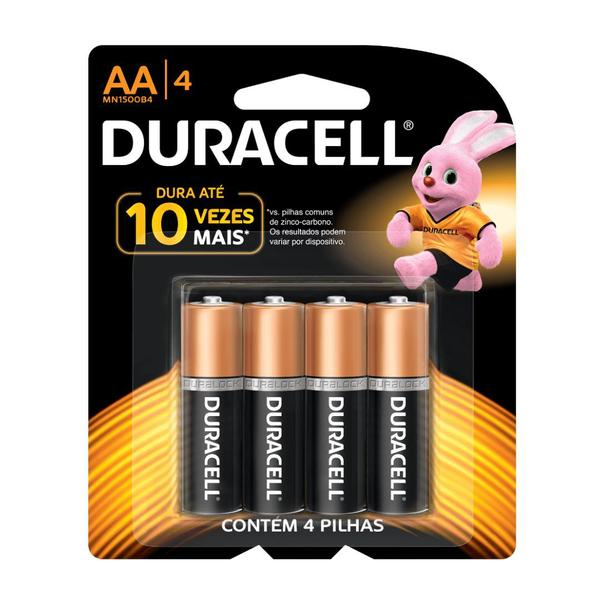 Imagem de Pilha Pequena AA com 4 Unidades Duracell