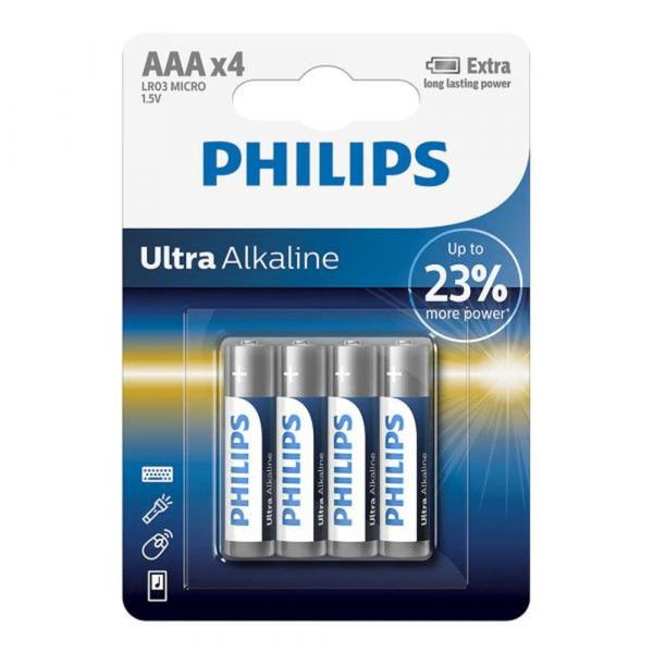 Pilha philips aaa ultra alkalina lr03e4b/97 Imagem de Pilha philips aaa ultra alkalina lr03e4b/97
