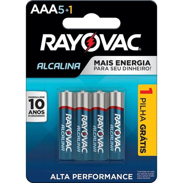 Imagem de Pilha Rayovac Alcalina AAA Palito 6 Unidades