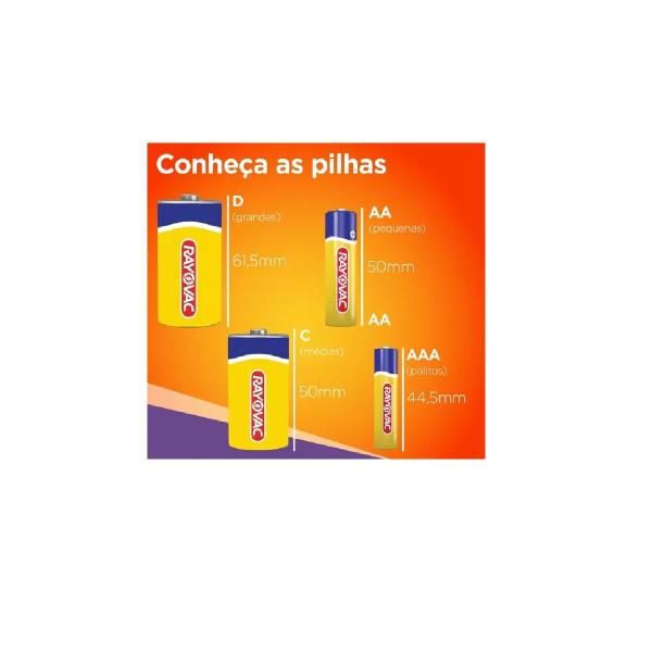 Imagem de Pilha Rayovac As Amarelinhas AA Cilíndrica - Kit De 4 Unidades