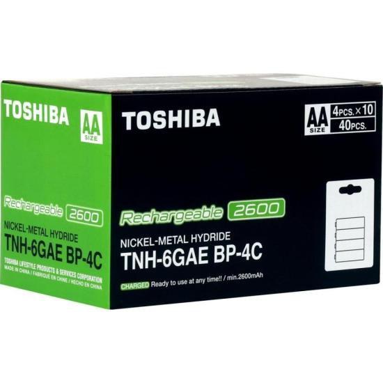 Imagem de Pilha Recarregável AA 1,2v 2600mAh TNH6GAE (C/4 Pilhas) Toshiba