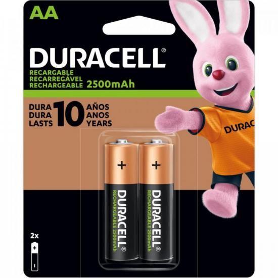 Imagem de Pilha Recarregável AA 2500mAh Duracell(2 Unidades)