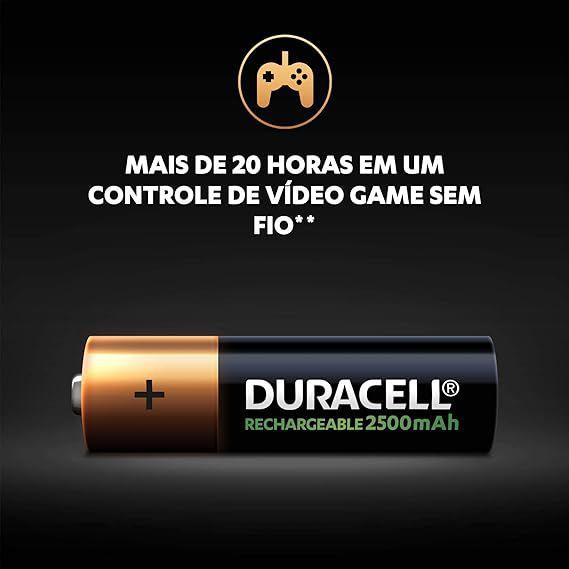 Imagem de Pilha Recarregável AA Pequena DURACELL com 2 unidades