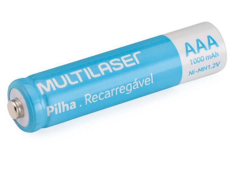 Imagem de Pilha Recarregável AAA CB050 Multilaser 1000mAh - 2 Unidades