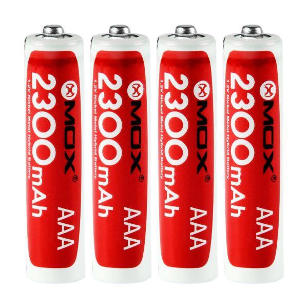 Imagem de Pilha Recarregavel AAA Mox MOB4AAA23 de 2.300 Mah 1.2V - 4 Unidades