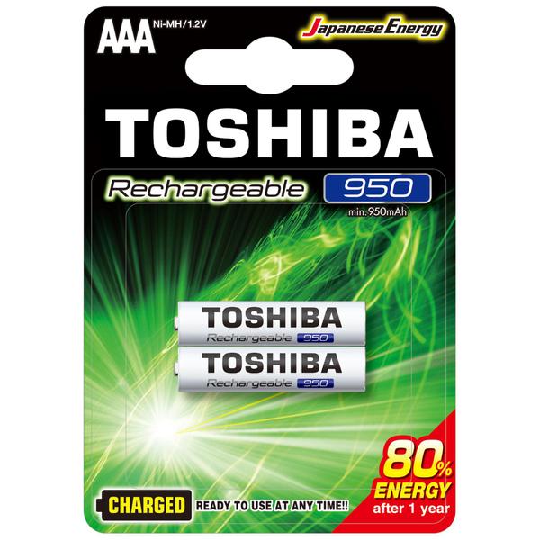 Imagem de Pilha Recarregavel AAA TOSHIBA 950mAh com 2 unid. - TNH3GAE