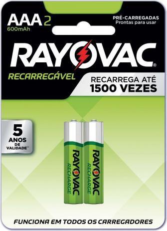 Imagem de Pilha Recarregável Econômica AAA 600mAh - Rayovac