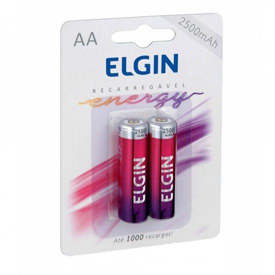 Imagem de Pilha Recarregável Elgin AA 2500 mAh - 2 Unidades