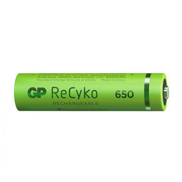 Imagem de Pilha Recarregável GP ReCyko c/ 2 AAA NiMH 650mAh 1,2V