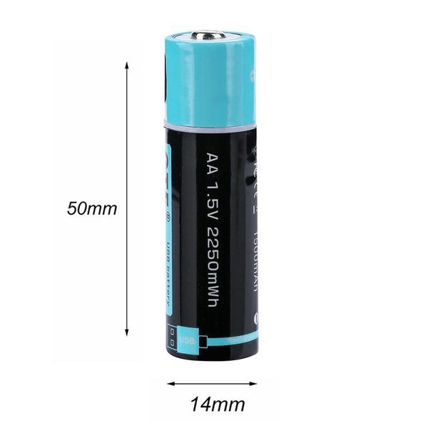 Imagem de Pilha recarregável Li-polímero AA 1,5V 1500mah c/micro usb