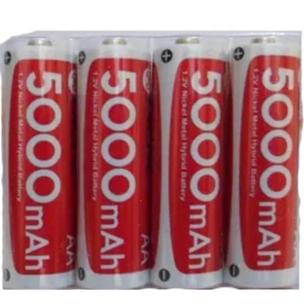 Imagem de Pilha Recarregável Mox Aa 5000Mah Pacote Com 4 Unidades