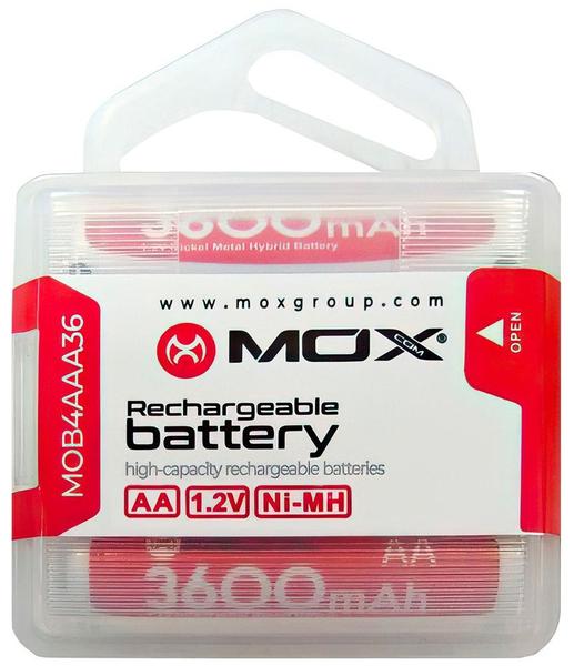 Imagem de Pilha Recarregavel Mox MOB4AA36 AA 3600MAH 1.2V (4 Unidades)