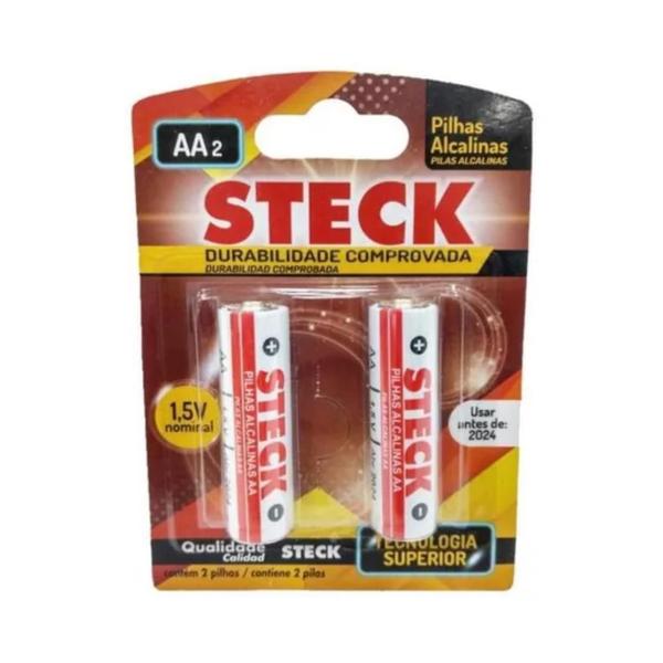 Imagem de Pilha Steck Alcalina AA 2pcs Blister