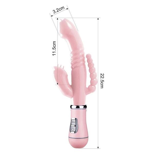 Imagem de PILHA Vibrador Feminino 3  Estimulos Clitóris, Ponto G e anal 12 velocidades 