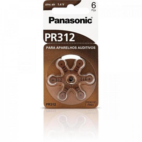 Imagem de Pilha Zinco Auditiva 1,4V PR312H (C/6 Pilhas) Panasonic - CAR / 6