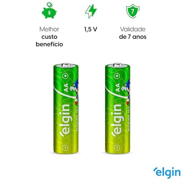 Imagem de Pilhas AA Alcalina 1.5V Elgin