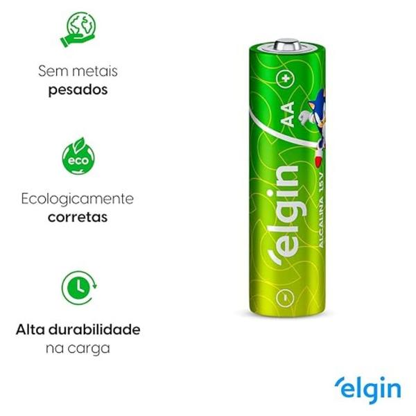 Imagem de Pilhas AA Alcalina 1.5V Elgin