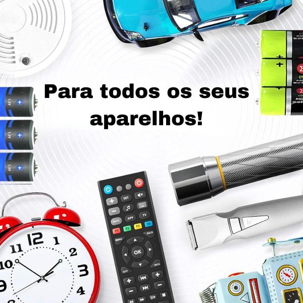 Imagem de Pilhas AA Comum Kit C/ 60 Unidades Cilíndricas Para Controle Relógio Mouse