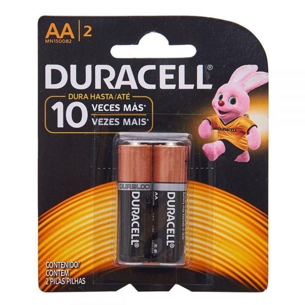 Imagem de Pilhas Alcalinas Duracell AA - Pacote com 2 Unidades