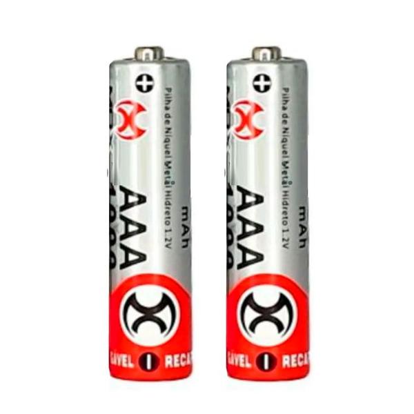 Imagem de Pilhas Palito AAA Recarregáveis 2600mAh MOX Kit com 2