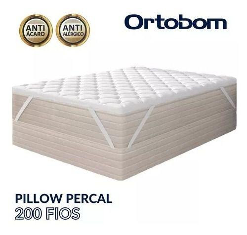 Imagem de Pillow Top 100% Algodão 200 Fios Extra Macio King Ortobom