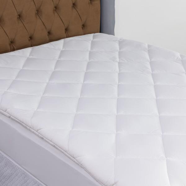 Imagem de Pillow Top Cama Casal King Size Micropercal 400 Fios Acolchoado 2,03m x 1,93m