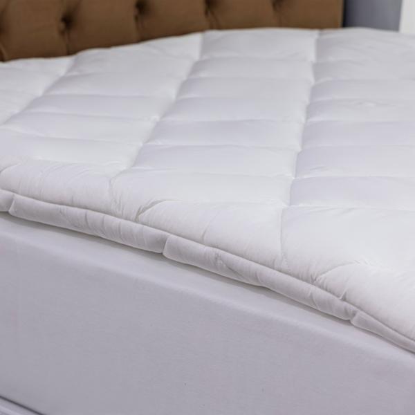 Imagem de Pillow Top Cama Casal Padrão Micropercal 400 Fios Acolchoado 1,88m x 1,38m